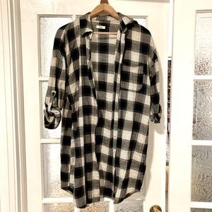 Noul Black and White Plaid Tunic/Shirt Dress